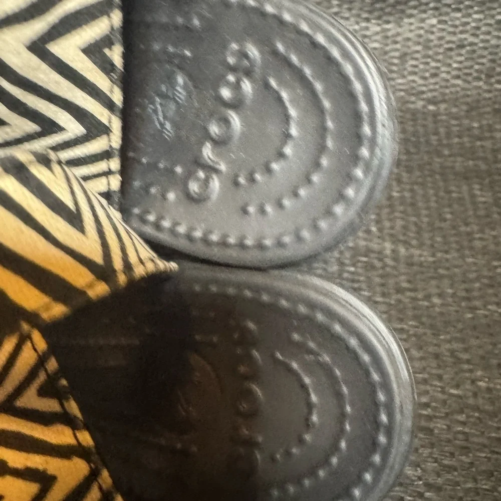 CROCS Black and White Wedge Shoes